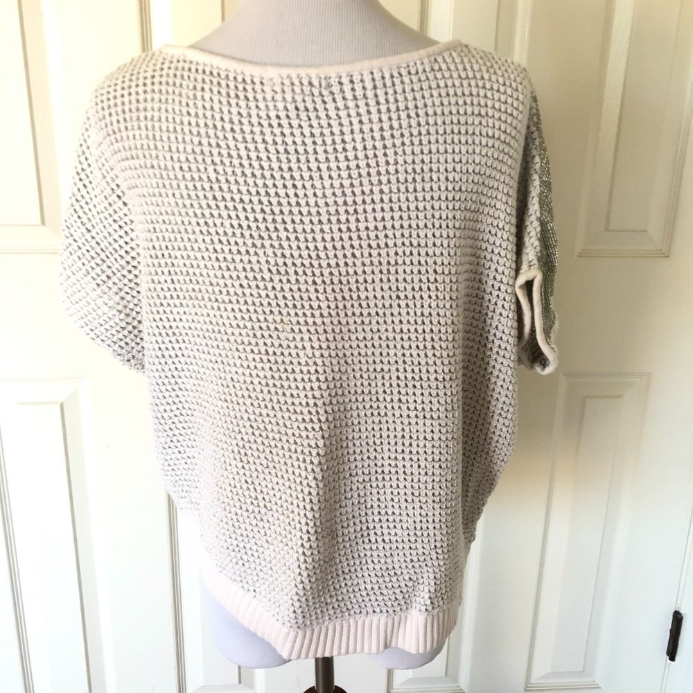 Cache Cap Short Sleeve Dolman Sweater Size S Open… - image 6